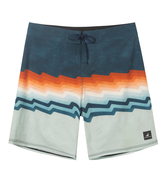 Traje de Baño Hombre - Estilo Boardshort - Diseño Lineas - Color Azul Navy