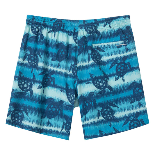 Traje de baño Hombre 2 en 1 - Diseño Tortugas - largo pierna 18 cm - color Azul