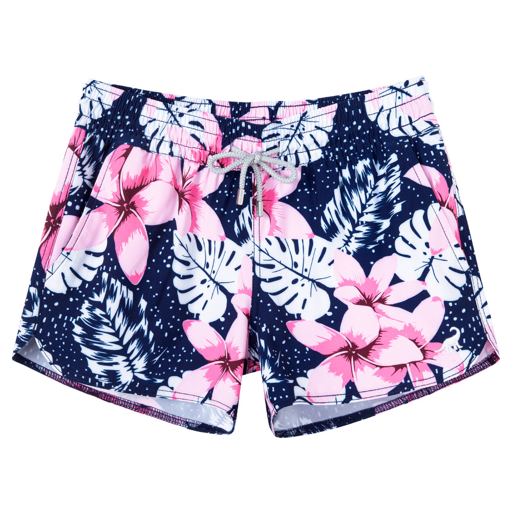 3,5" Board Short Mujer Diseño Flores Tropicales - Secado Rápido